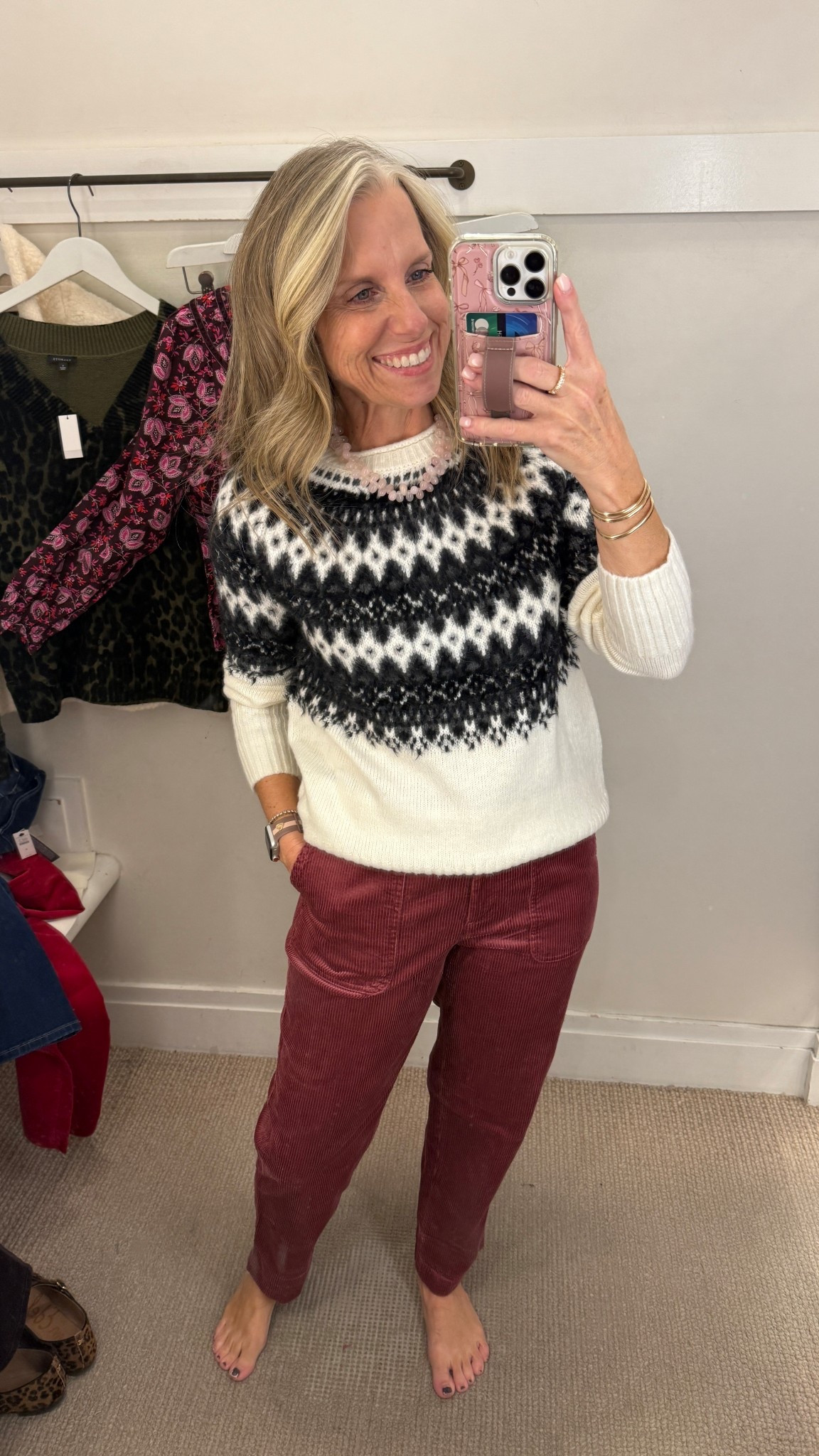 I love a Fair Isle sweater. Wearing XS 

#LTKOver40 #LTKCyberWeek #LTKSaleAlert