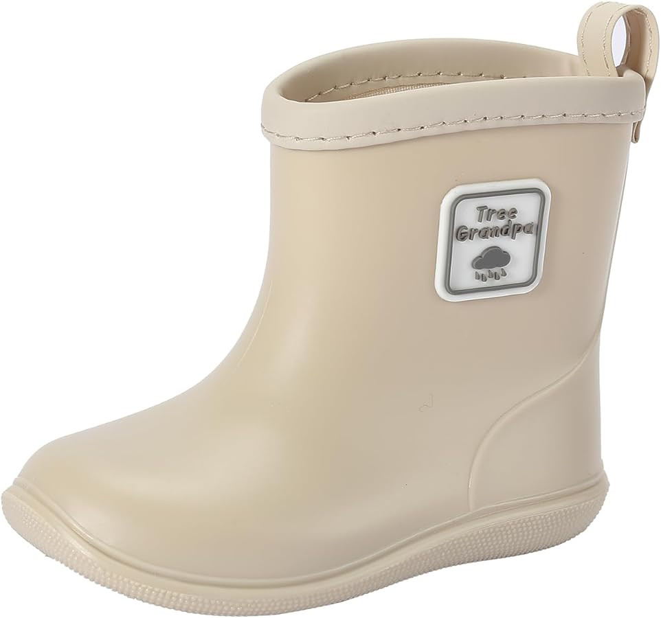 Tree Grandpa Toddler Rain Boots for Boys Girls Waterproof Baby Kids Rain Boots With Easy-on | Amazon (US)