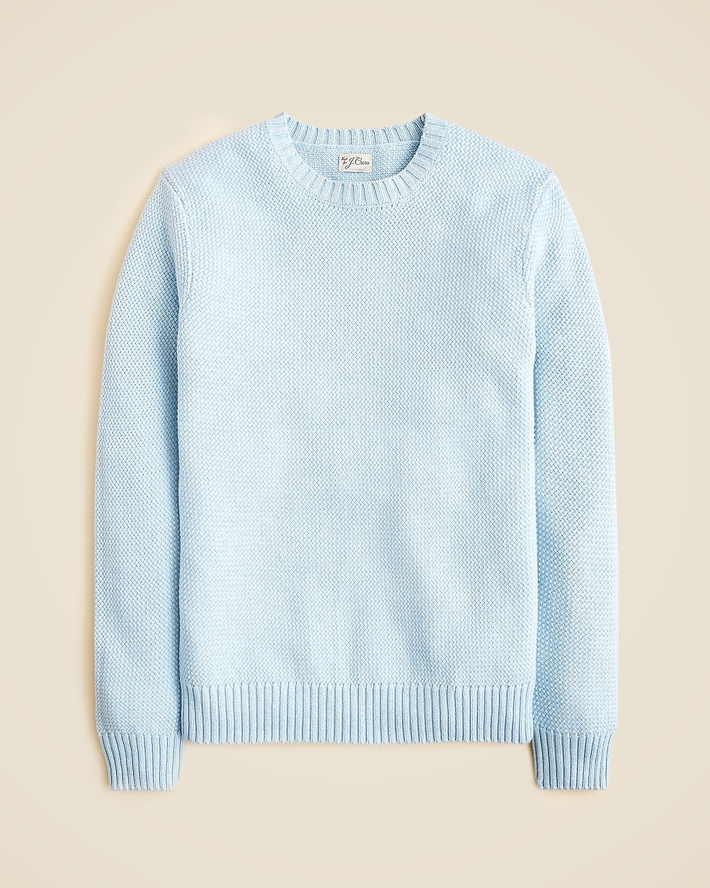 Basket-stitch cotton crewneck sweater | J. Crew US