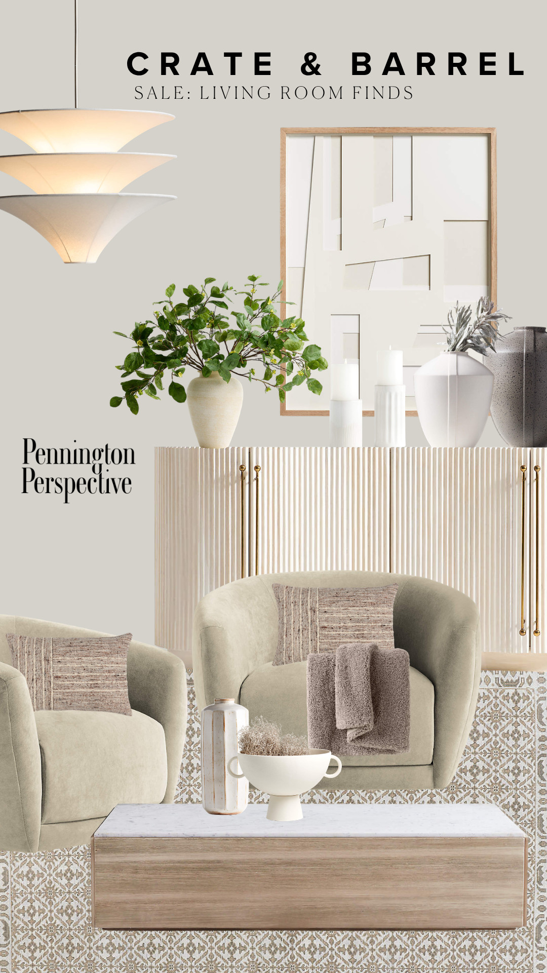 Soft curves, warm neutrals, and elevated comfort. Create a living room that feels as inviting as it looks—effortless, timeless, and beautifully curated.

#CrateAndBarrel #NeutralLiving #ModernDecor #CozyLivingRoom #InteriorStyle #HomeDecorIdeas #WarmNeutrals #MinimalHome #StyledLiving #HomeAesthetic #DesignDetails #EverydayLuxury
 

 #LTKdayinmylife #LTKHome #LTKSaleAlert