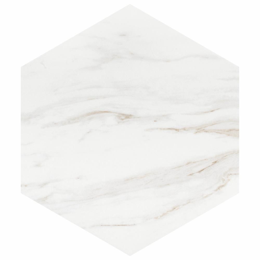 Merola Tile Eterno Carrara Hex 8-5/8 in. x 9-7/8 in. Porcelain Floor and Wall Tile (11.56 sq. ft.... | The Home Depot