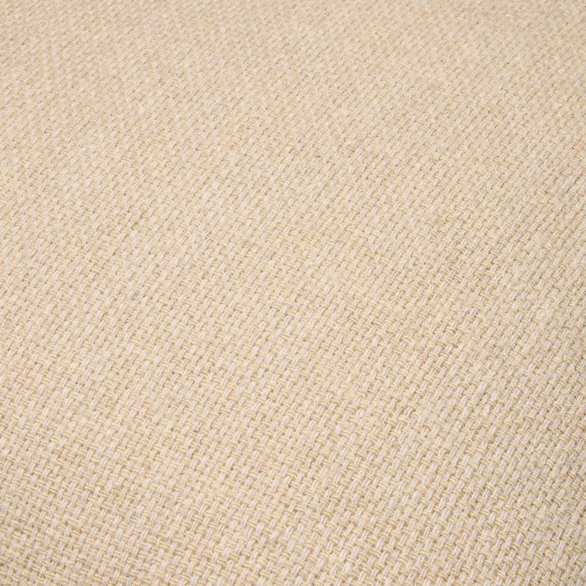 18"x18" Solid Chambray with Faux Leather Trim Square Throw Pillow Beige/Brown - Hearth & Hand™ ... | Target