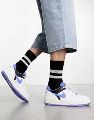 Nike Full Force Low trainers in blue and white | ASOS | ASOS (Global)