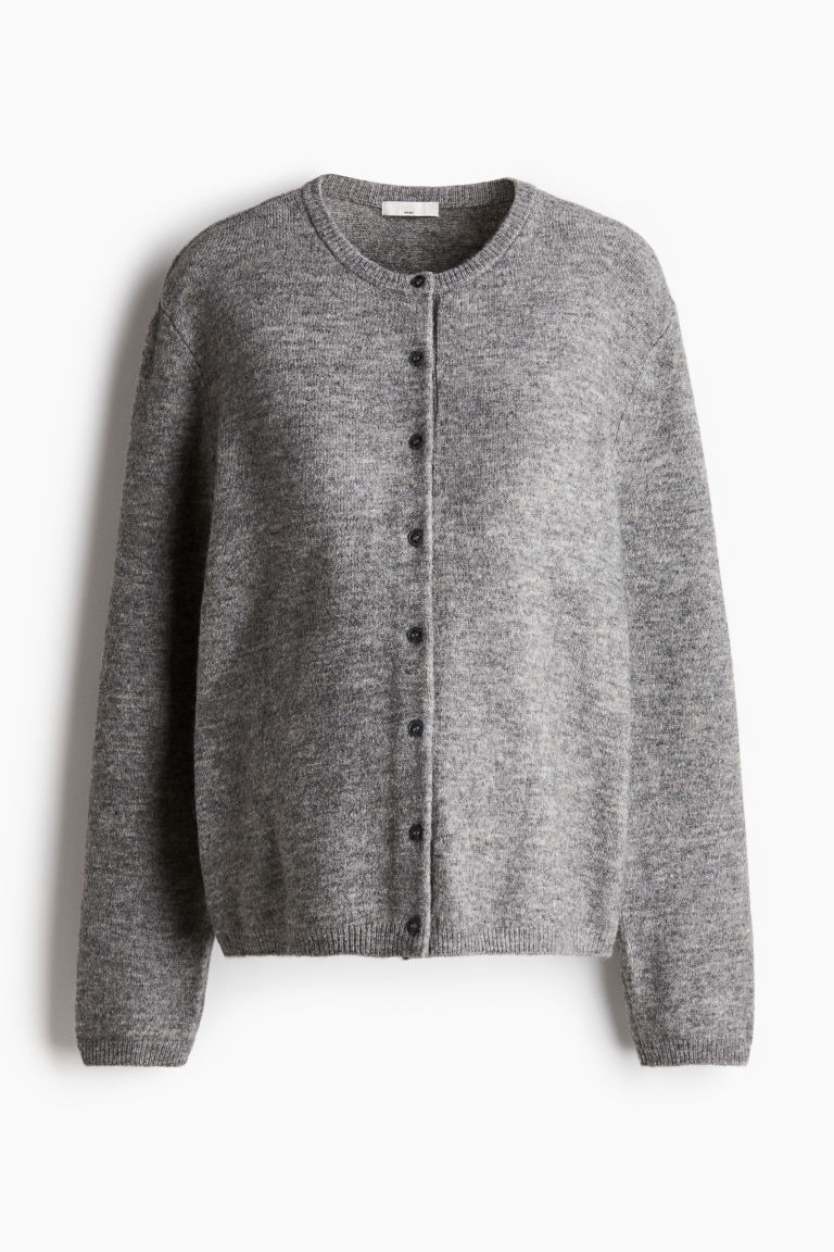 H & M - MAMA Fine-Knit Cardigan - Gray | H&M (US + CA)
