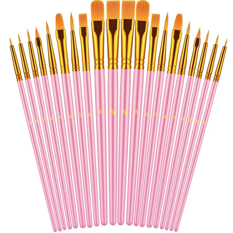 Paint Brushes Set, 20 Pcs Paint Brushes for Acrylic Painting, Oil Watercolor Acrylic Paint Brush,... | Amazon (US)
