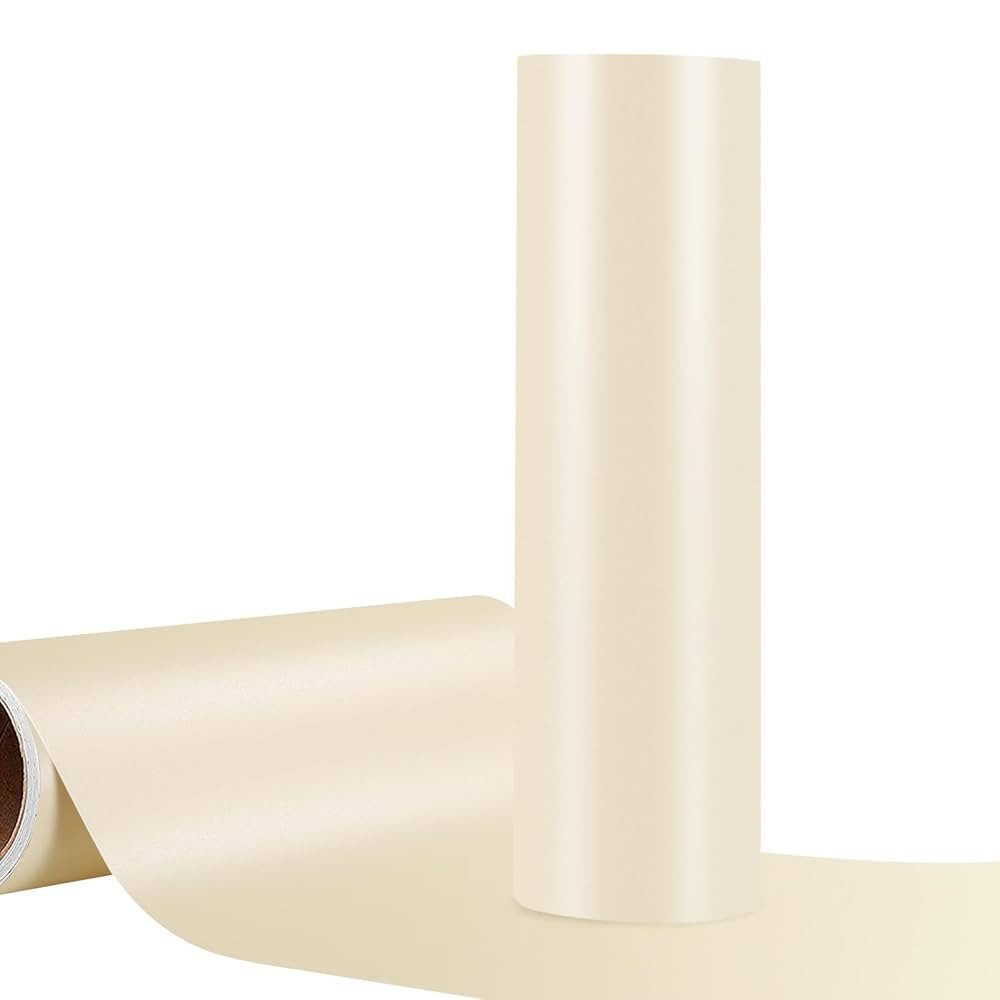 WRAPXPERT Ivory White Permanent Vinyl 12" x10ft, Cream Vinyl for Cricut,Matte Satin Cream Adhesiv... | Amazon (US)
