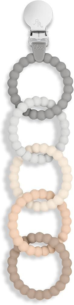 Ryan & Rose Cutie Clinks Attachable Teether Chew Toy for Babies (Neutral) | Amazon (US)