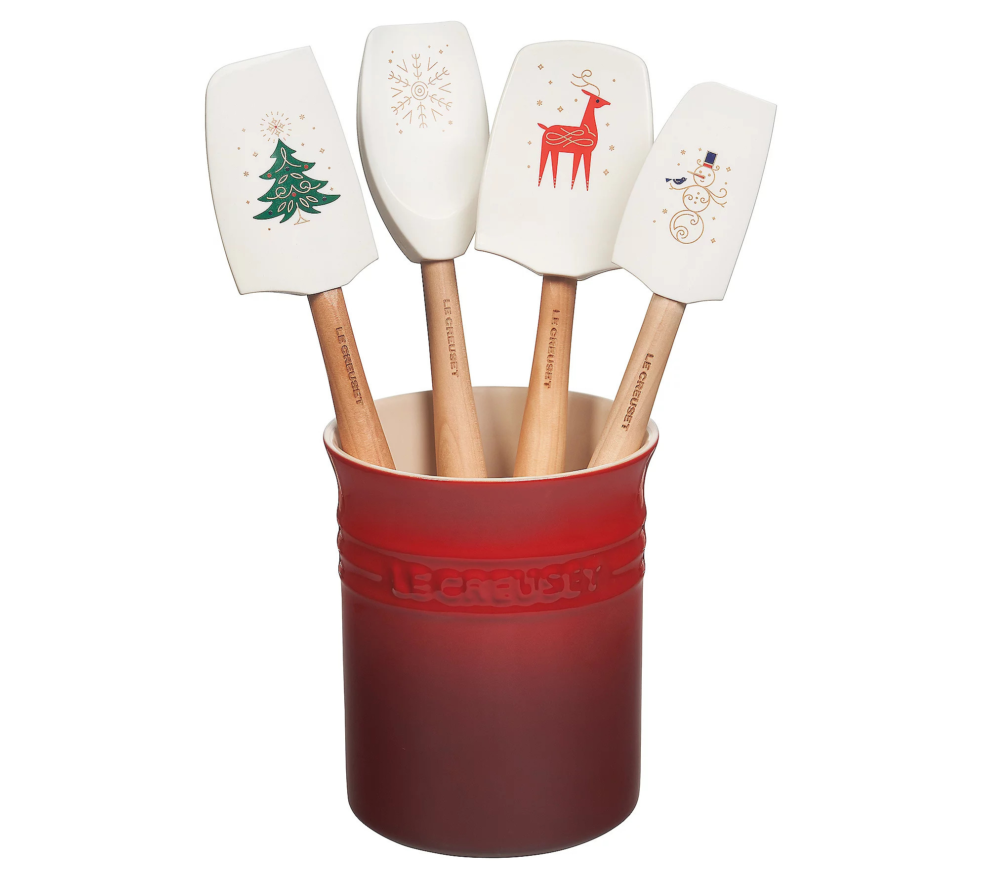 Le Creuset Noel Utensil & Crock Set | QVC