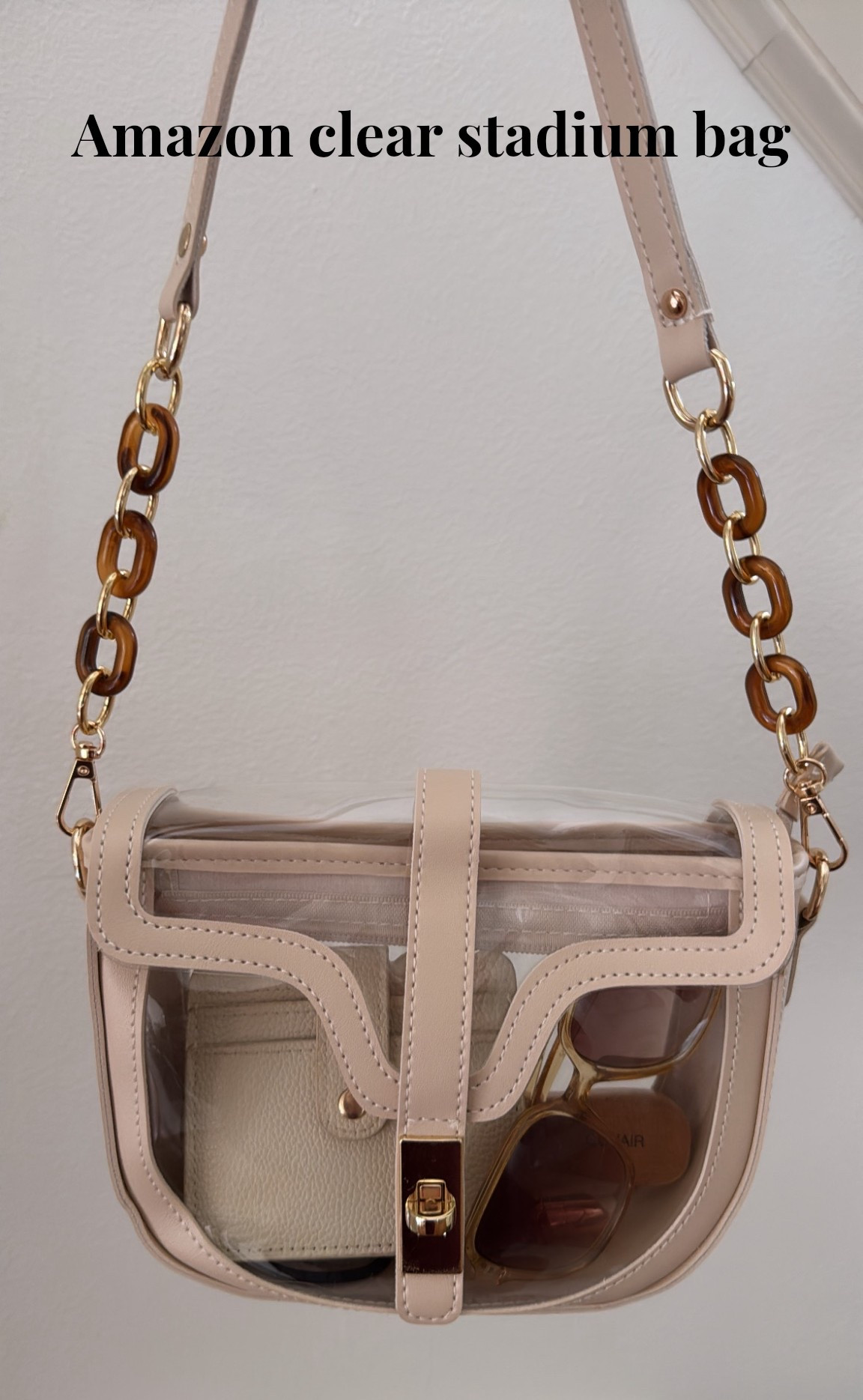 Cute clear stadium bag from Amazon for concerts and fall football games!