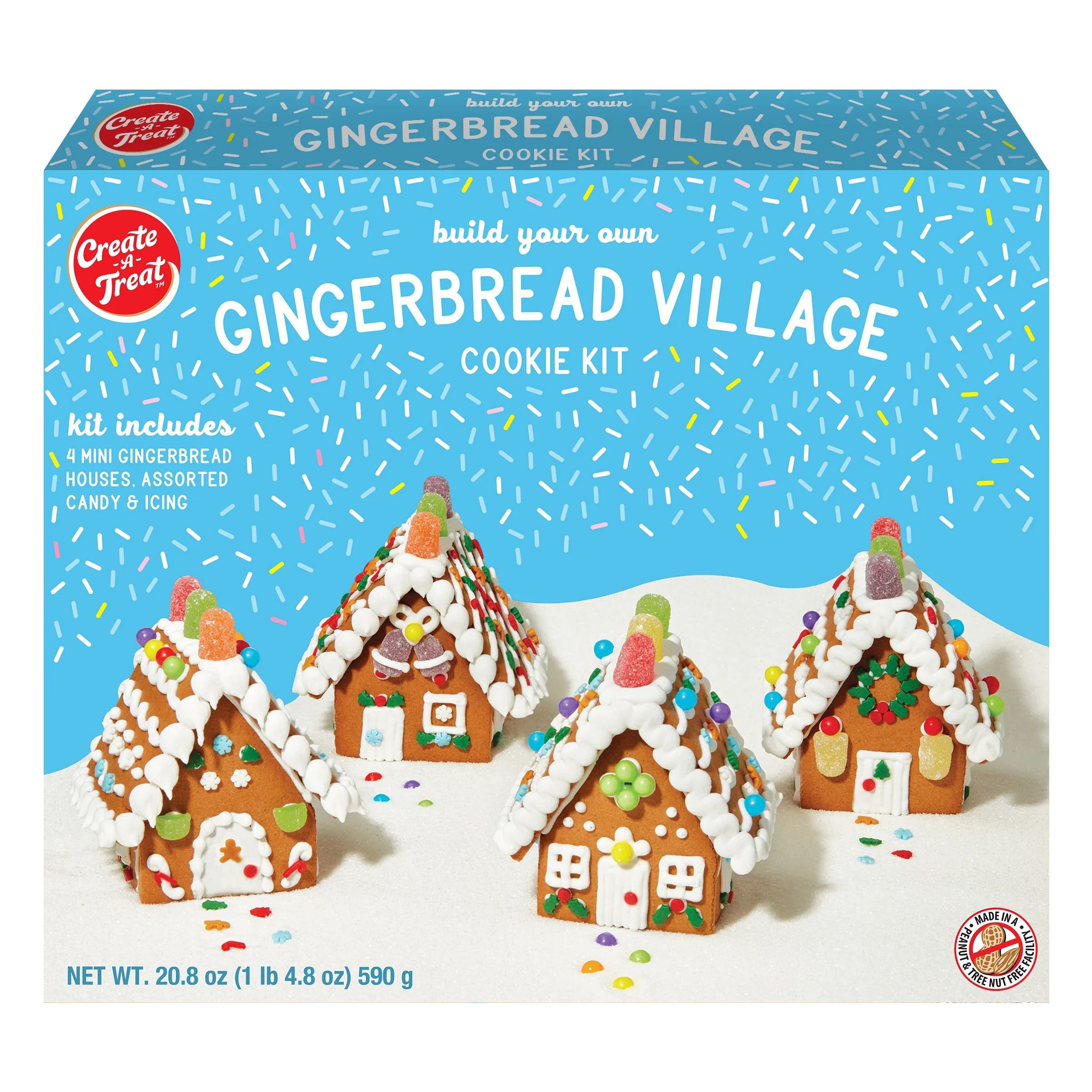 Holiday Create A Treat Gingerbread Village Cookie Kit, 20.8 oz, 1 Count New, Regular, Baked, Shel... | Walmart (US)