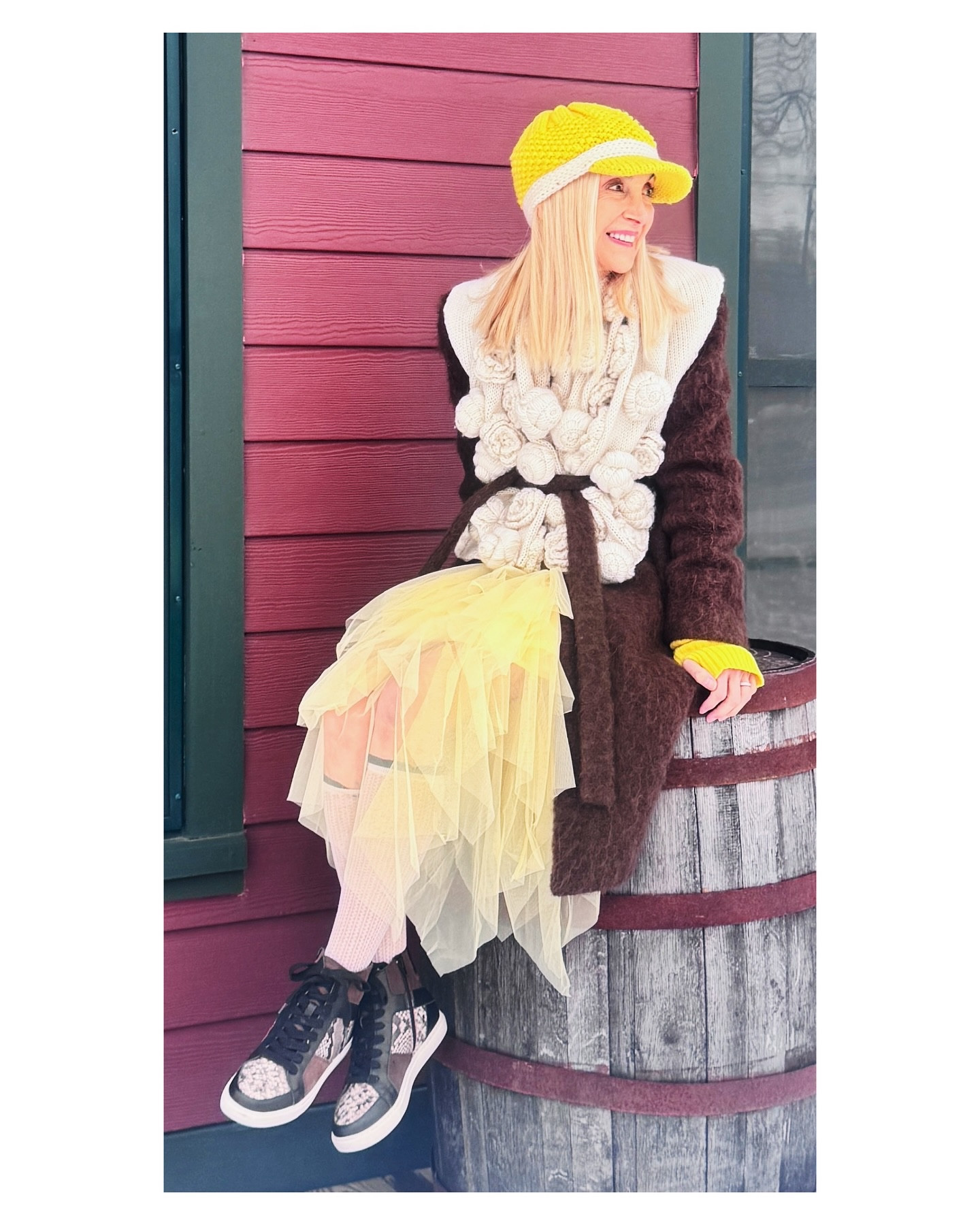 Buh-bye February aka January 2.0. You, too, made sure we felt every day of you. And while I’m looking forward to the month that launches spring, I lament the winter clothes I didn’t wear because they reside at the  intersection of frostbite and fashion. This coat lining, from the historical design company Scalamandre was the inspiration for all the other bits. I love brown and yellow together. Yellow, especially butter yellow, is trending for spring so more fun yellow colors pairing are coming. Everything I’m wearing except the skirt and sneakers are 15-20 years old which shows the value in developing your personal style and buying quality pieces that you love. I see you March! 

Personal style, style inspo, shop your closet, off-price lover, fashion lover, daily style, feminine, over 50, daily outfits, content creator, style inspiration, stylist

#fashioninspo nspo #mystyle #whatiwore #shopyourcloset #styleinspo #styleblogger #styledaily #wiwt #grwm #over60style #fashionover50 #anthropologie #stylepost #fashionpost

#LTKFindsUnder100 #LTKStyleTip #LTKOver40