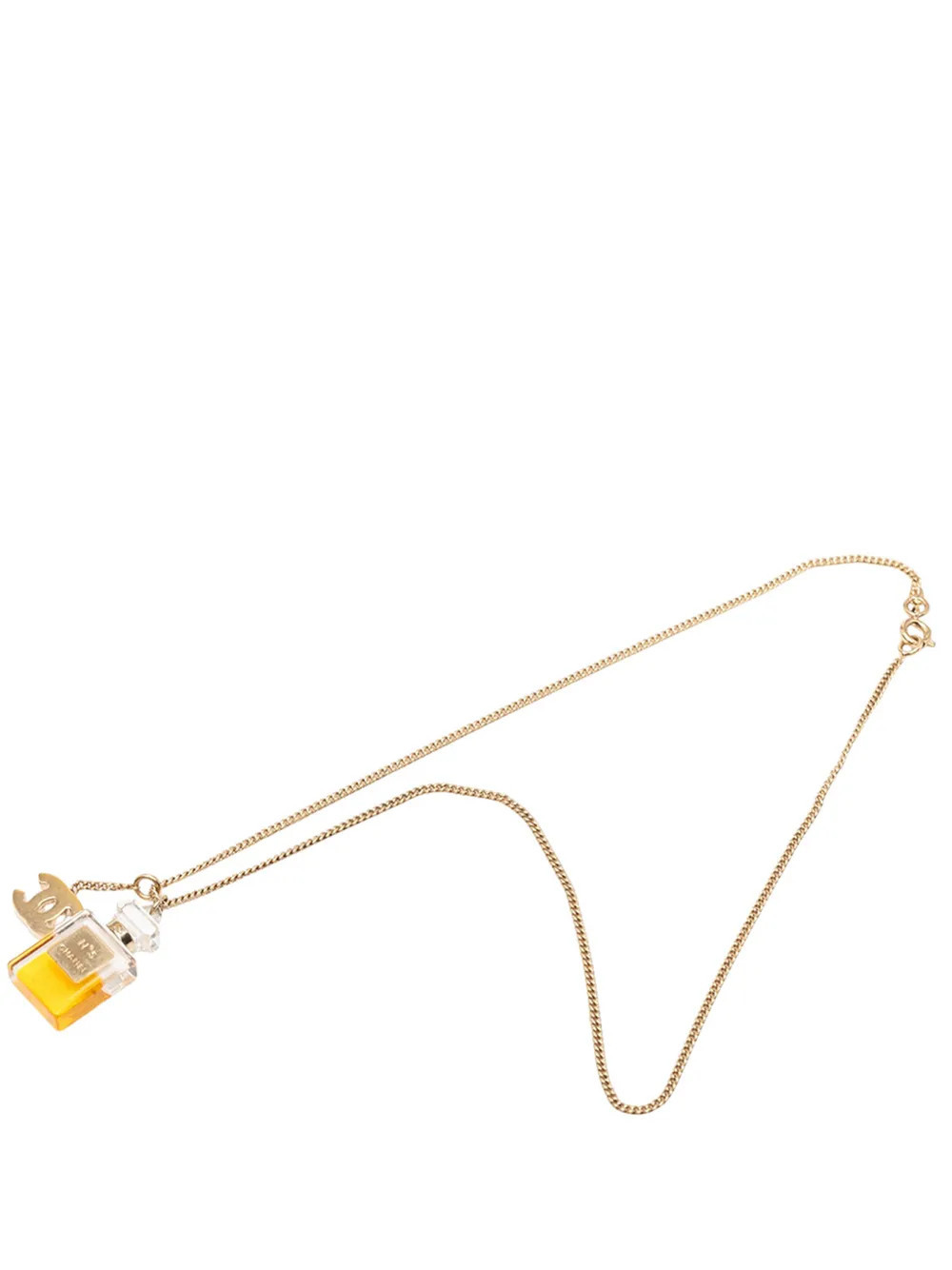 CHANEL Pre-Owned 2004 CC Gold Plated Perfume Bottle Pendant Necklace costume necklace | Farfetch Global