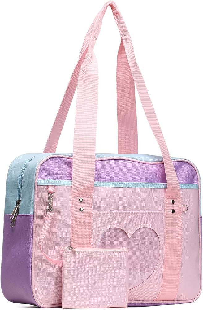 SteamedBun Ita Bag Heart Japanese School Bag Kawaii Large Shoulder Anime Purse | Amazon (US)