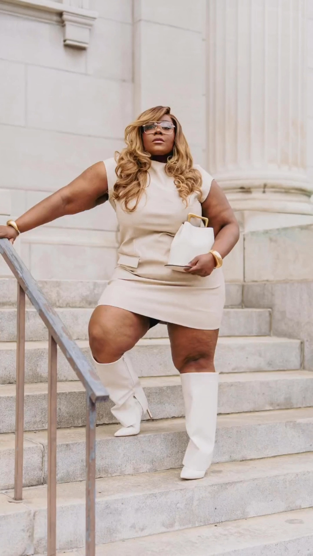 Love this look that came together unexpectedly— those always turn out sooooo good

Dress Size 20
Ozzy Bag is from Culbia — not linked 
Hair is Sedona from Hous of Wigs 
Bracelets are from KHOI

Plus Size Fashion, Date Night, Wide Calf Boots, monochromatic outfit 

#LTKFindsUnder100 #LTKPlusSize #LTKSpringSale