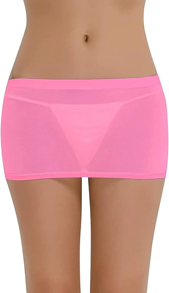Women's Sexy See Through Sheer Micro Mini Thight Skirt | Amazon (US)