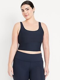 Light Support PowerSoft Longline Sports Bra | Old Navy (US)