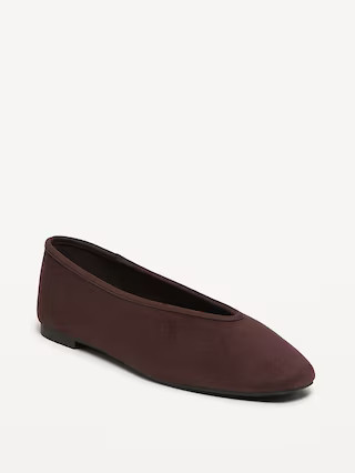 Faux-Suede V-Cut Ballet Flats | Old Navy (US)