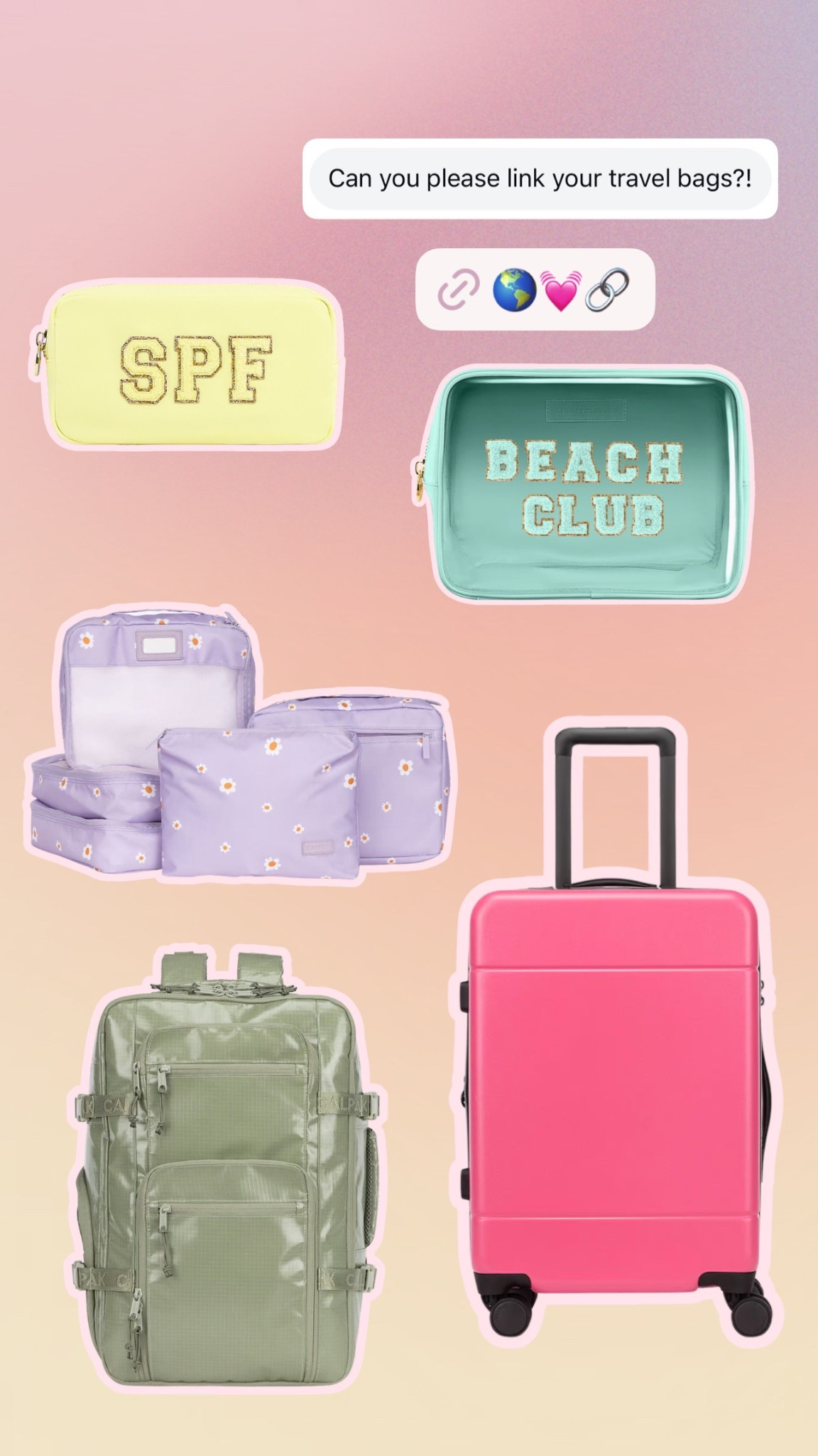 My travel bag essentials ✨ Stoney Clover Lane & Calpak