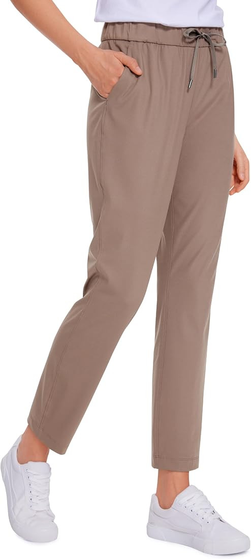 CRZ YOGA Womens 4-Way Stretch Ankle Golf Pants - 7/8 Dress Work Pants Pockets Athletic Travel Cas... | Amazon (US)
