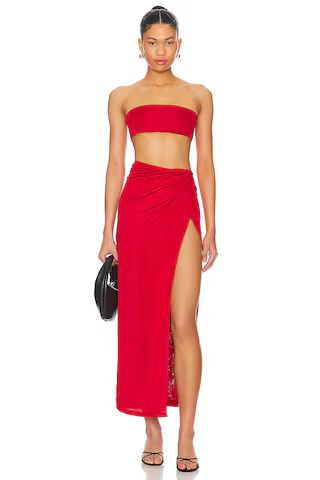 superdown Karolyna Maxi Skirt Set in Red from Revolve.com | Revolve Clothing (Global)