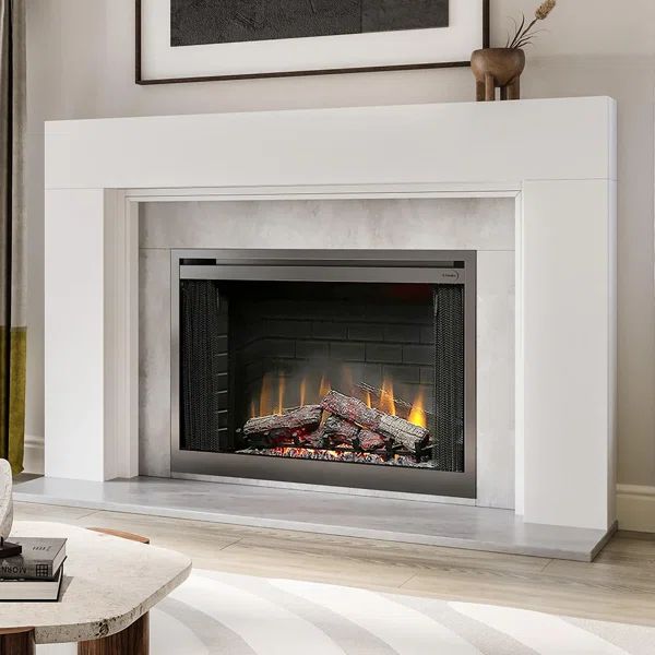 Sabine Contemporary Wood Fireplace Mantel Surround Kit Includes Wooden Mantel Surround And Shelf | Wayfair North America