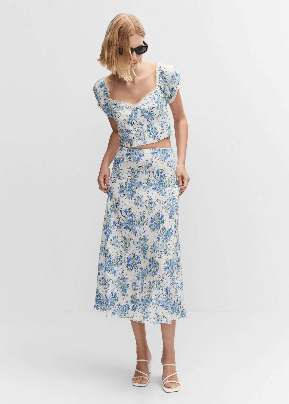 Floral crop top | MANGO (US)