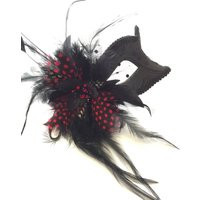 Masquerade Mask - Black Masquerade Mask - Red Feather Mayors Masked Ball - Costume Party - Mardi Gras Mask | Etsy (US)