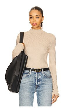 Lovers and Friends Kori Funnel Neck Top in Tan from Revolve.com | Revolve Clothing (Global)
