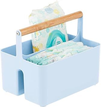 mDesign Nursery Storage Box — Baby Organiser Basket for Nappies, Bottles, Bibs, Lotion and More... | Amazon (UK)