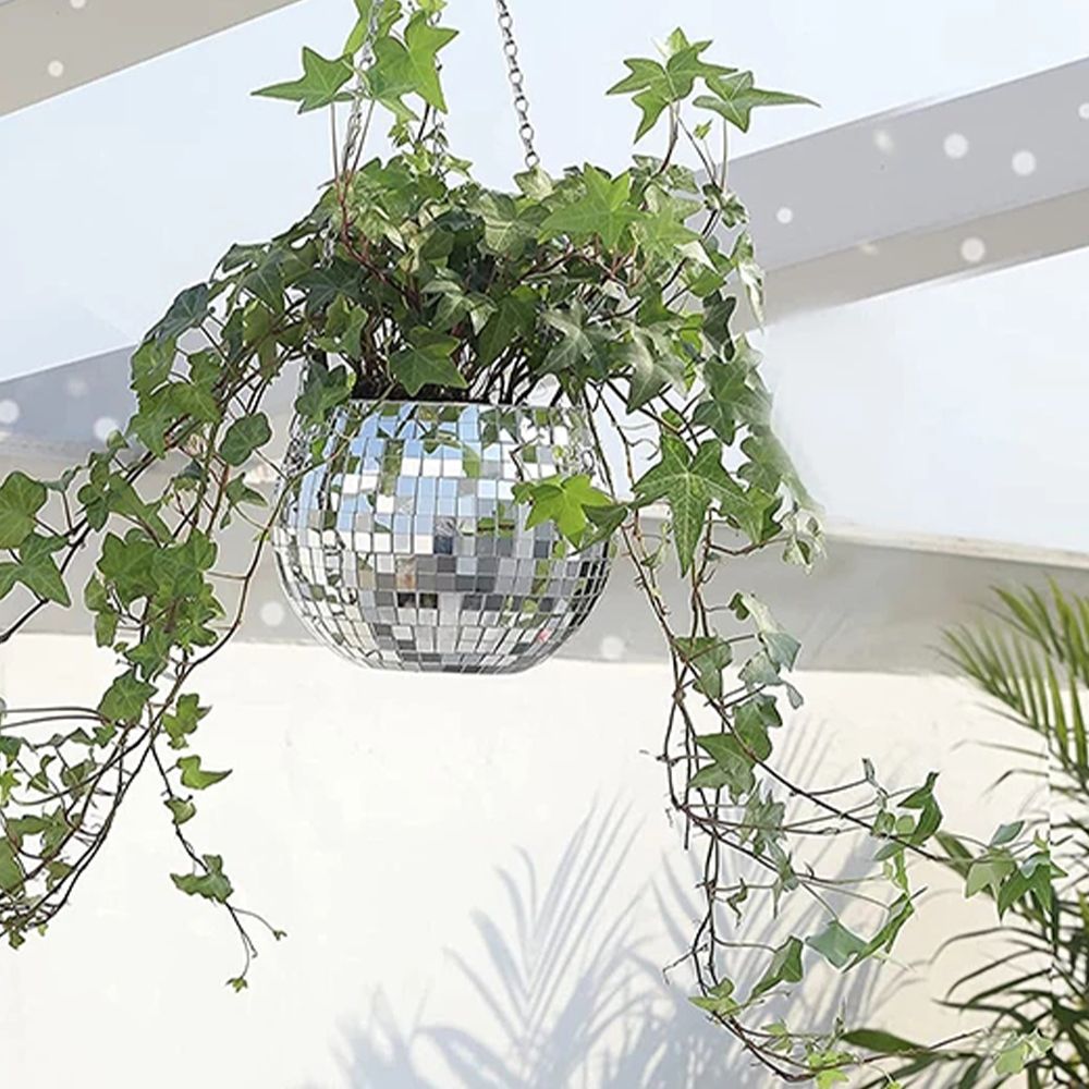 Keyohome Mini Disco Ball Hanging Flowerpots Plant Growing Pot Plant Container Modern Home Storage... | Walmart (US)