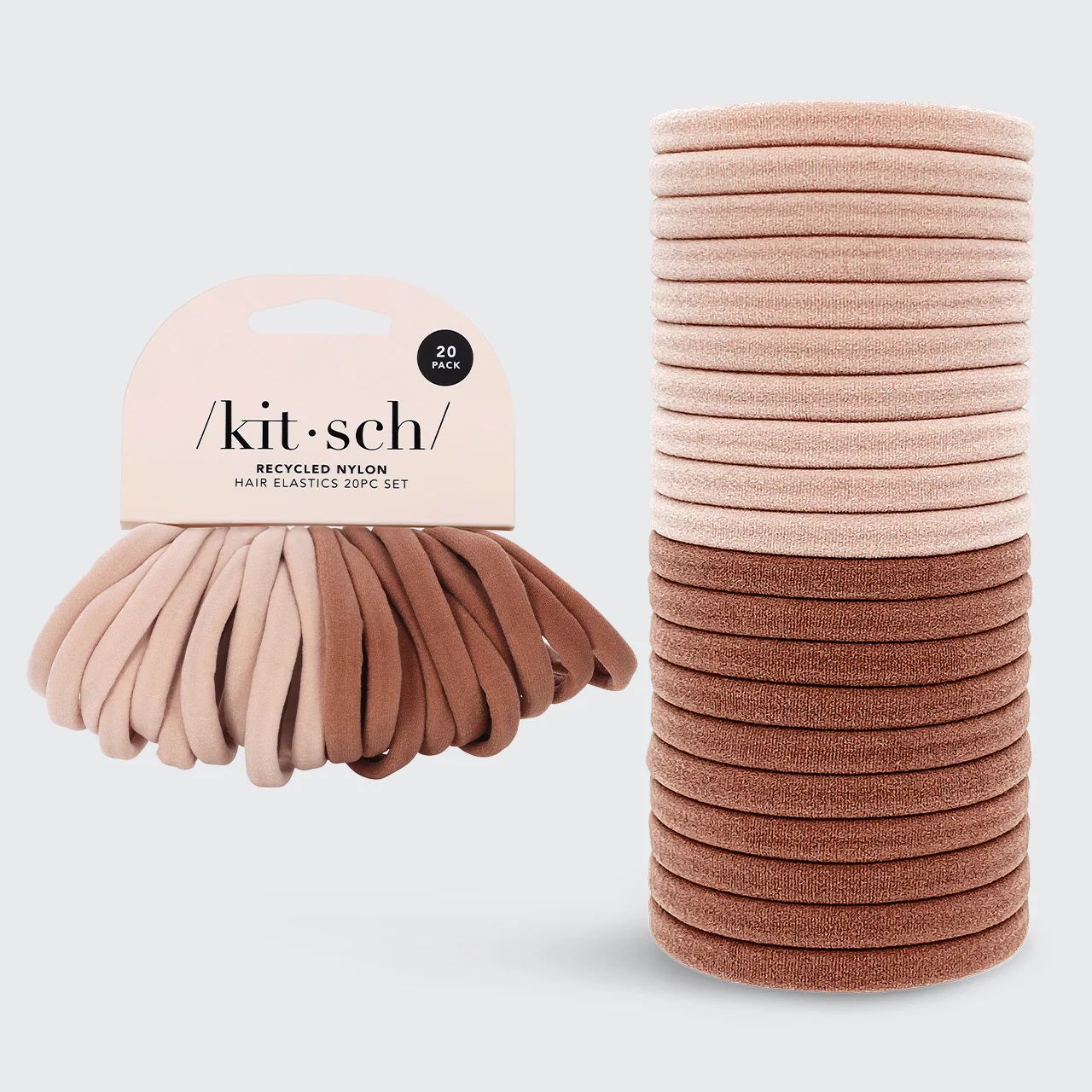 Elastic Hair Ties 20 Pack - Blush | Kitsch