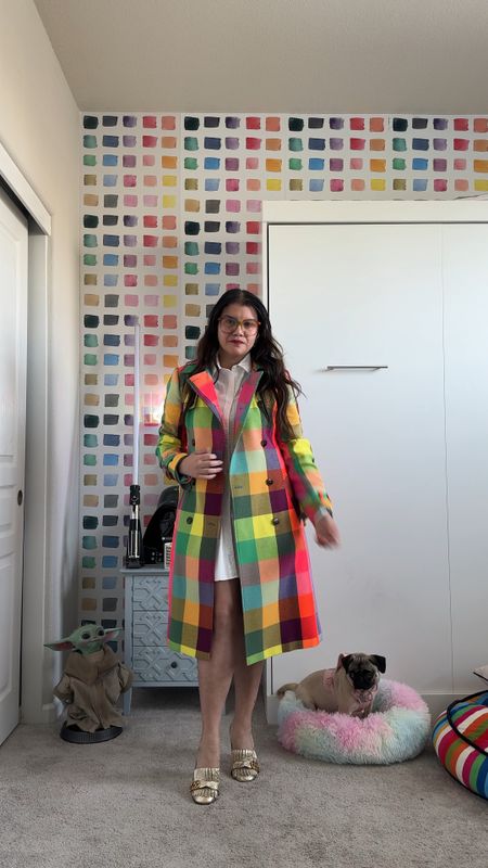 Wear the rainbow! The brightest and most fun trench coat I own is back in stock! It runs TTS! 

#LTKSeasonal