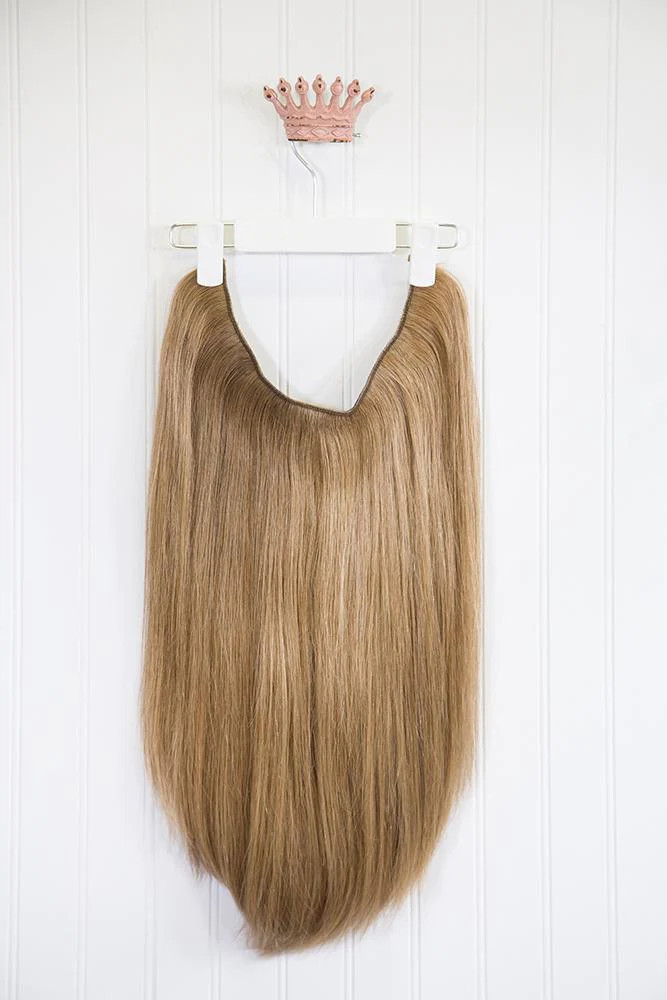 Halo® Extension | Light Brown/Darkest Blonde | #8 - Hidden Crown Hair Extensions | Hidden Crown Hair