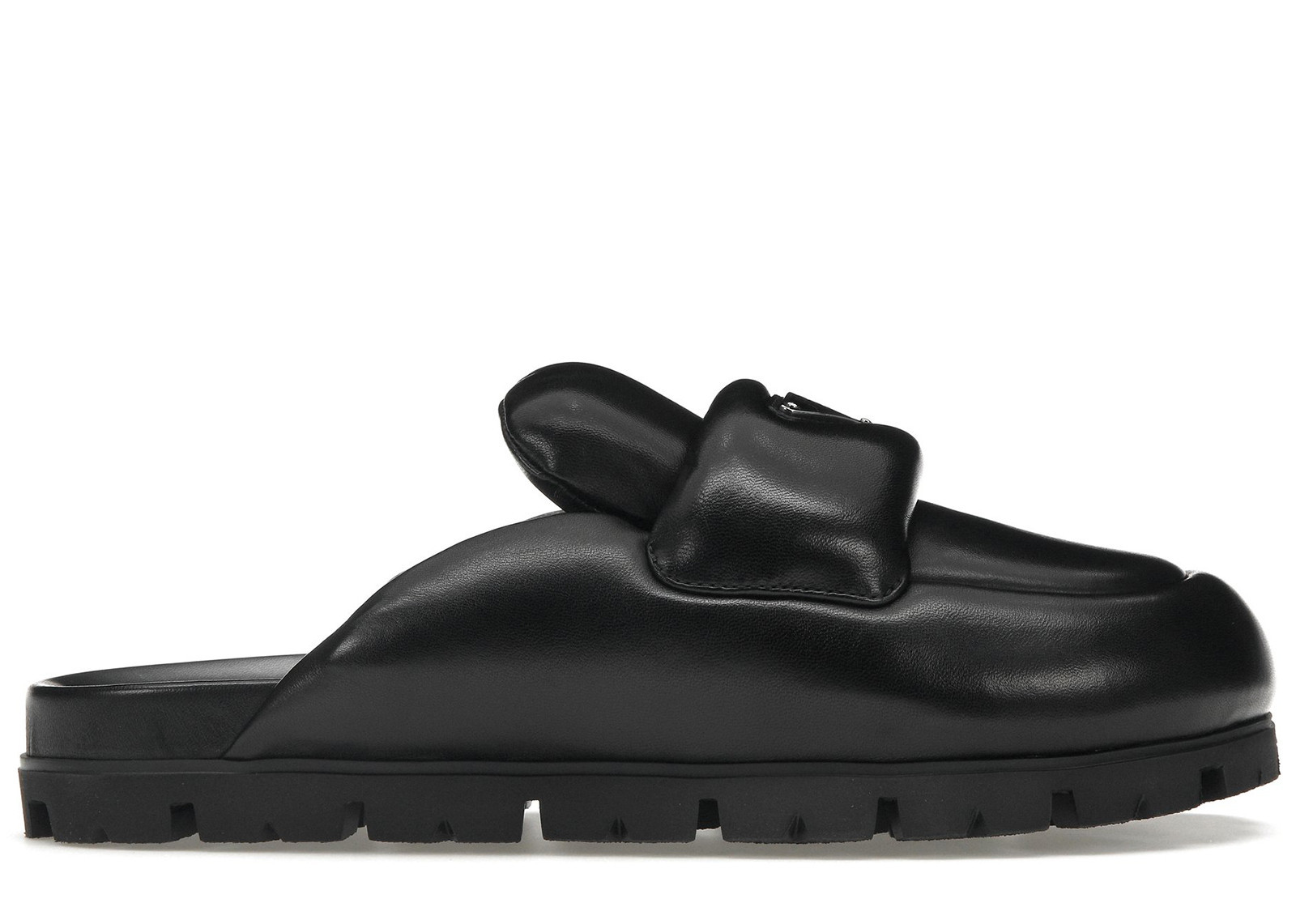 Women's Prada Soft Padded 20mm Sabots Nappa Leather Sneakers in Black | StockX