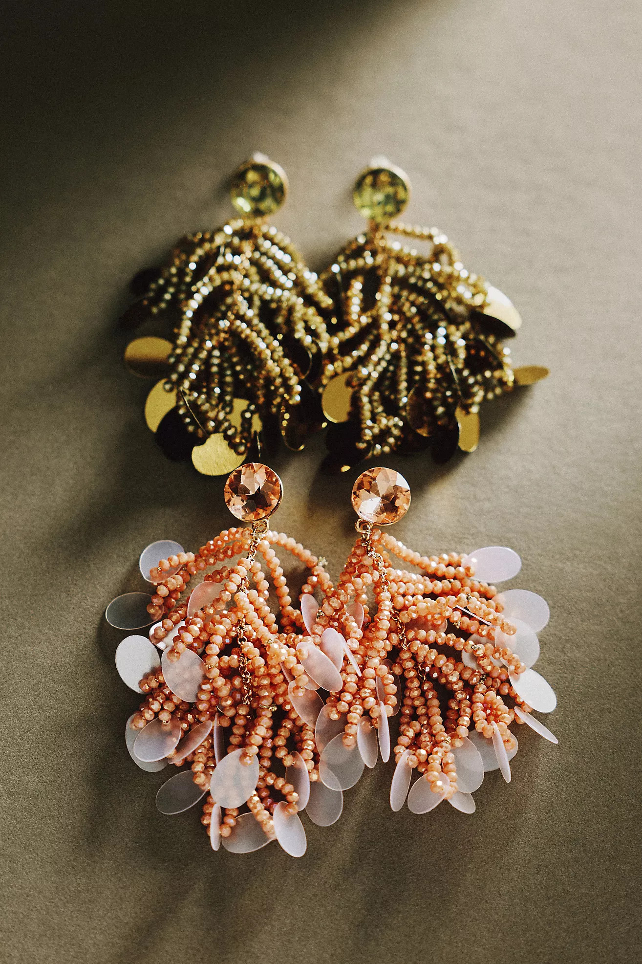 Colorful Beaded Sequin Fringe Earrings | Anthropologie (US)