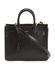 Made In Italy Leather Sac De Jour Nano Satchel With Shoulder Strap | TJ Maxx