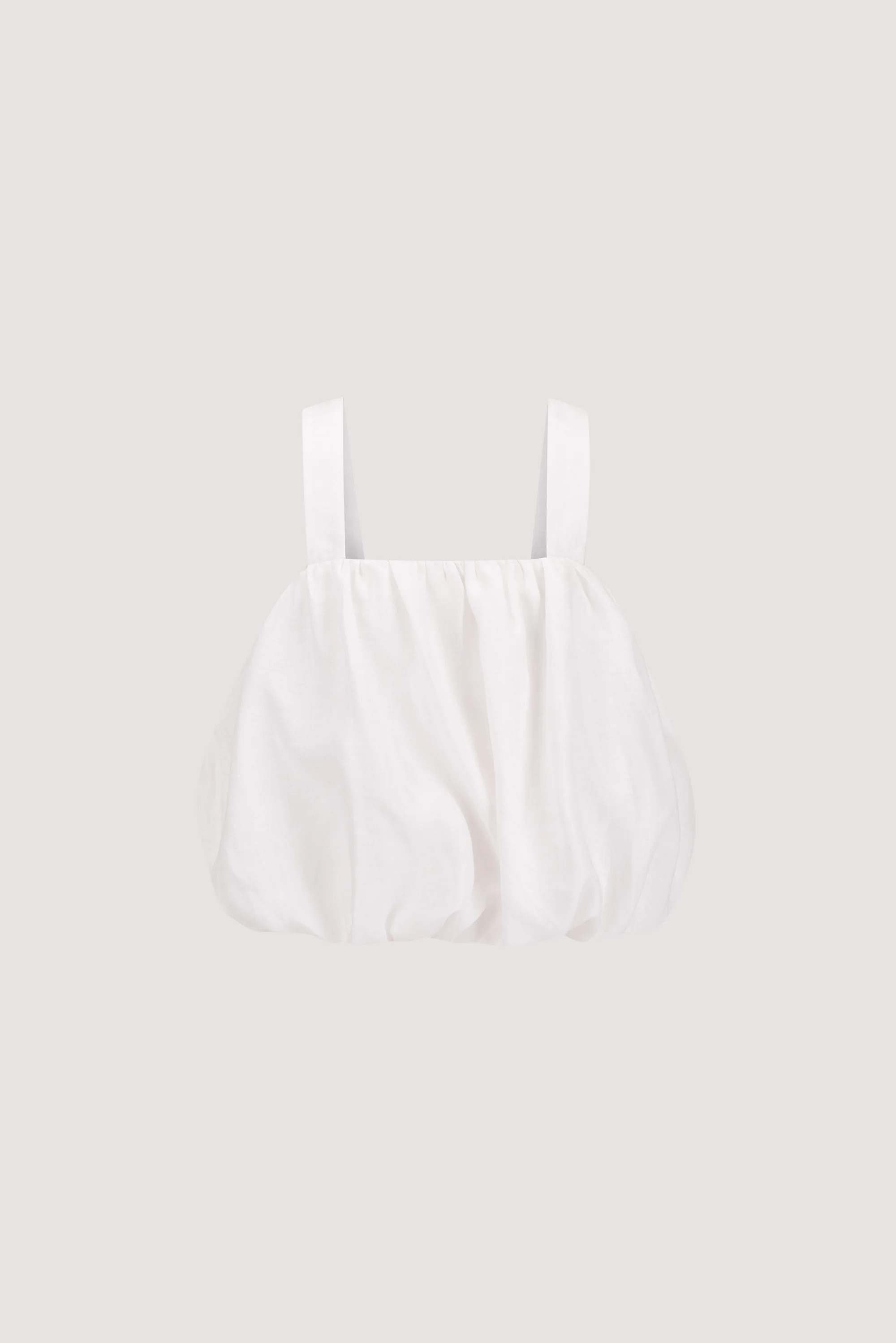 RAVELLO WHITE LINEN BUBBLE TOP | DISSH