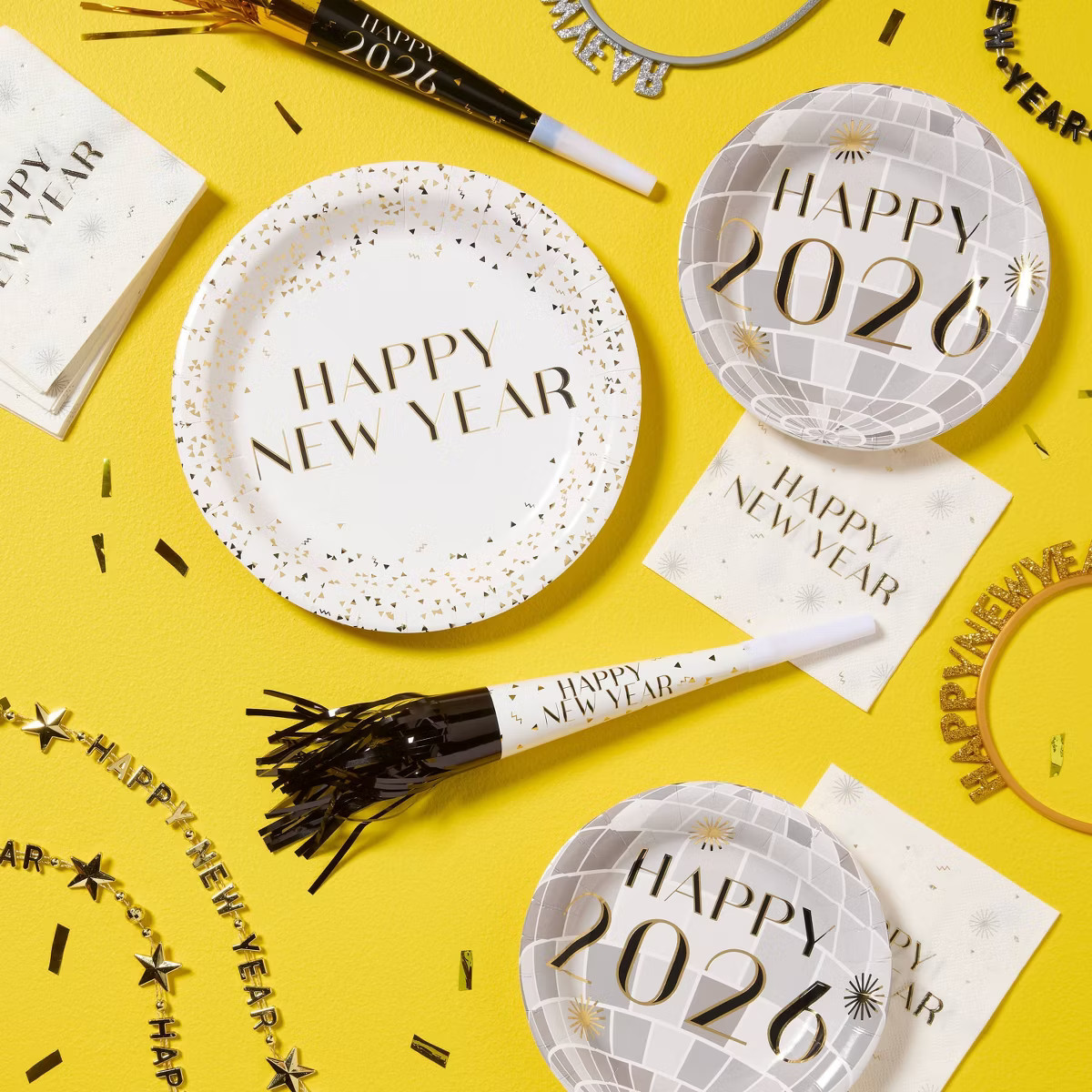 4ct New Year's Eve Headbands Silver/Gold - Spritz™ | Target