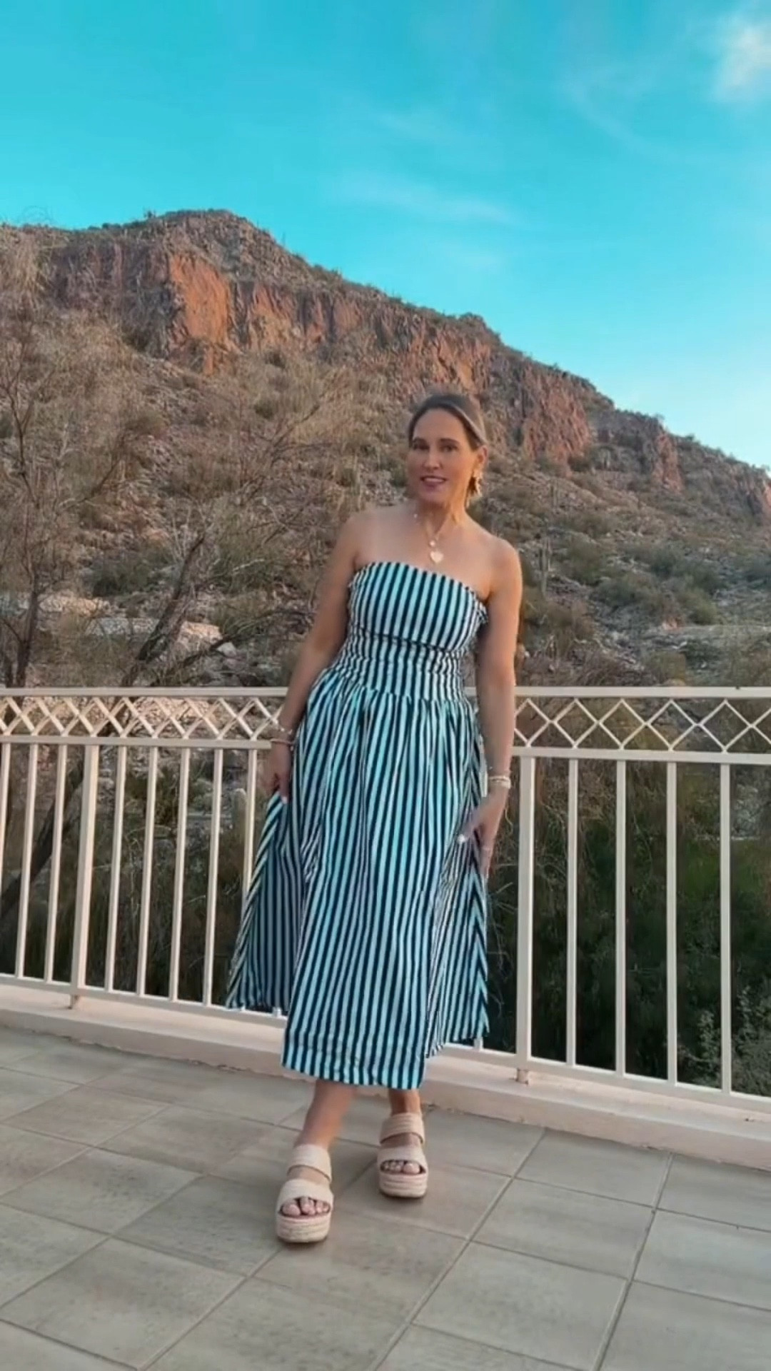 Resort wear must-have pieces! This strapless dress from Social Threads is one of my favorite pieces I recently got! I think the stripes are super cute and this is perfect for a resort wear look! Paired it with some cute shoes and a Jane win necklace!

#LTKMidsize #LTKOver40 #LTKSeasonal