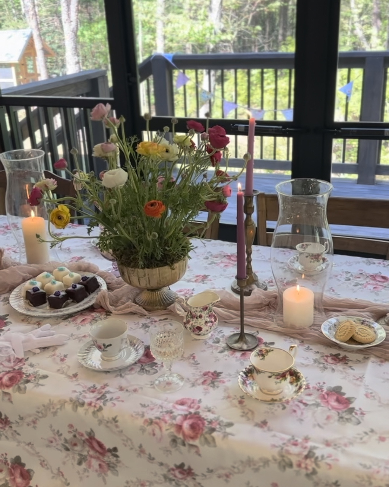 A bridal tea party fit for the Bridgertons. I used vintage china and brass candlesticks but supplemented with tapers, floral tablecloth, and teas. Loved dressing up in florals, bows, fascinators, and lace gloves  

#LTKWedding #LTKHome #LTKParties