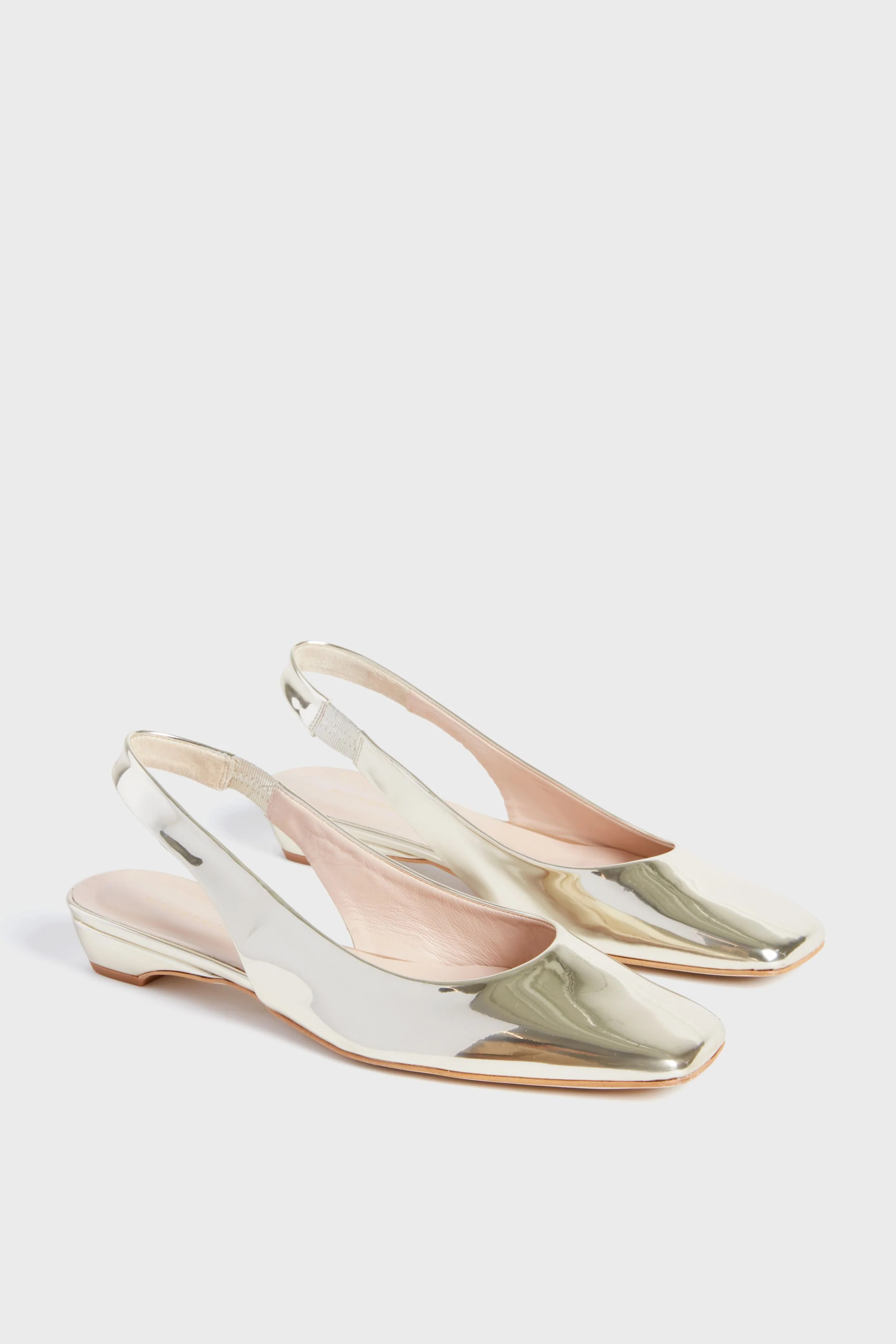 Light Gold Olivia Slingback Flats | Tuckernuck (US)