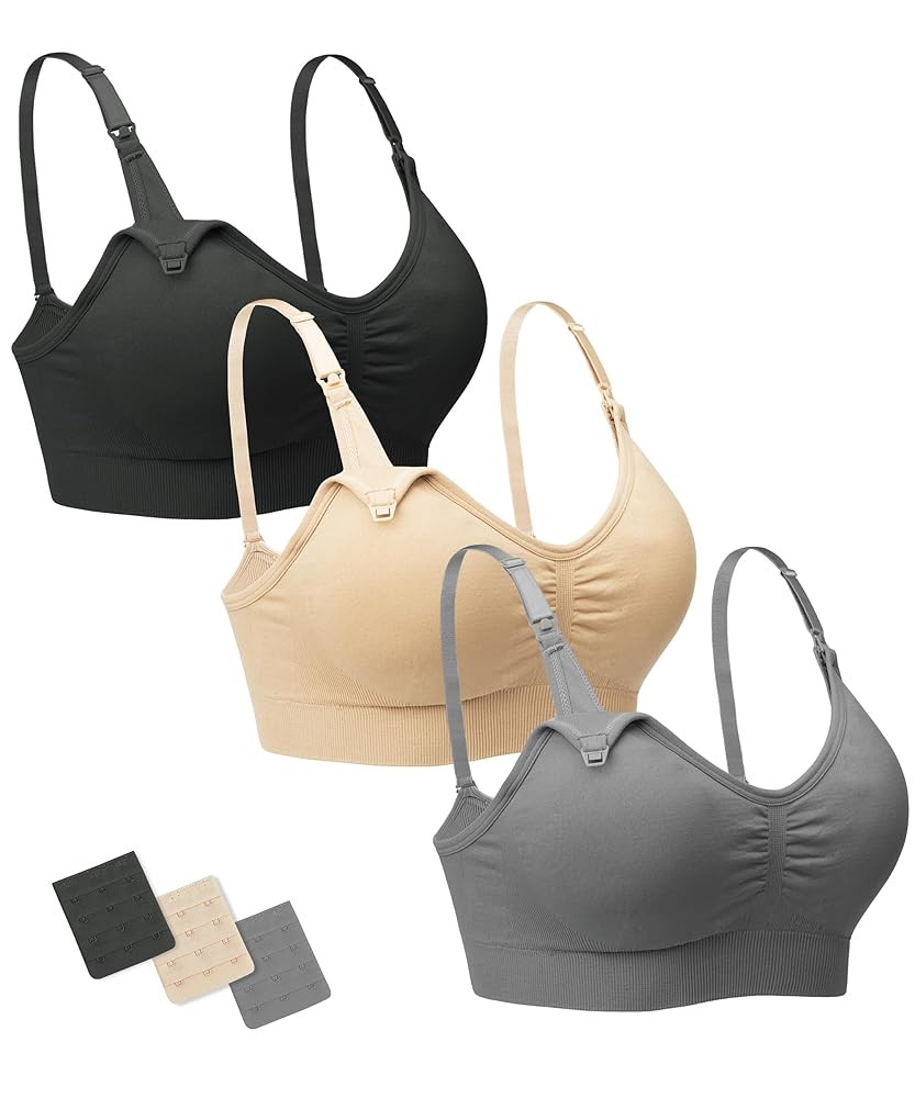 Stelle Nursing Bras Maternity Bra for Breastfeeding Pregnancy Wireless Bralette with Pads, Extend... | Amazon (US)