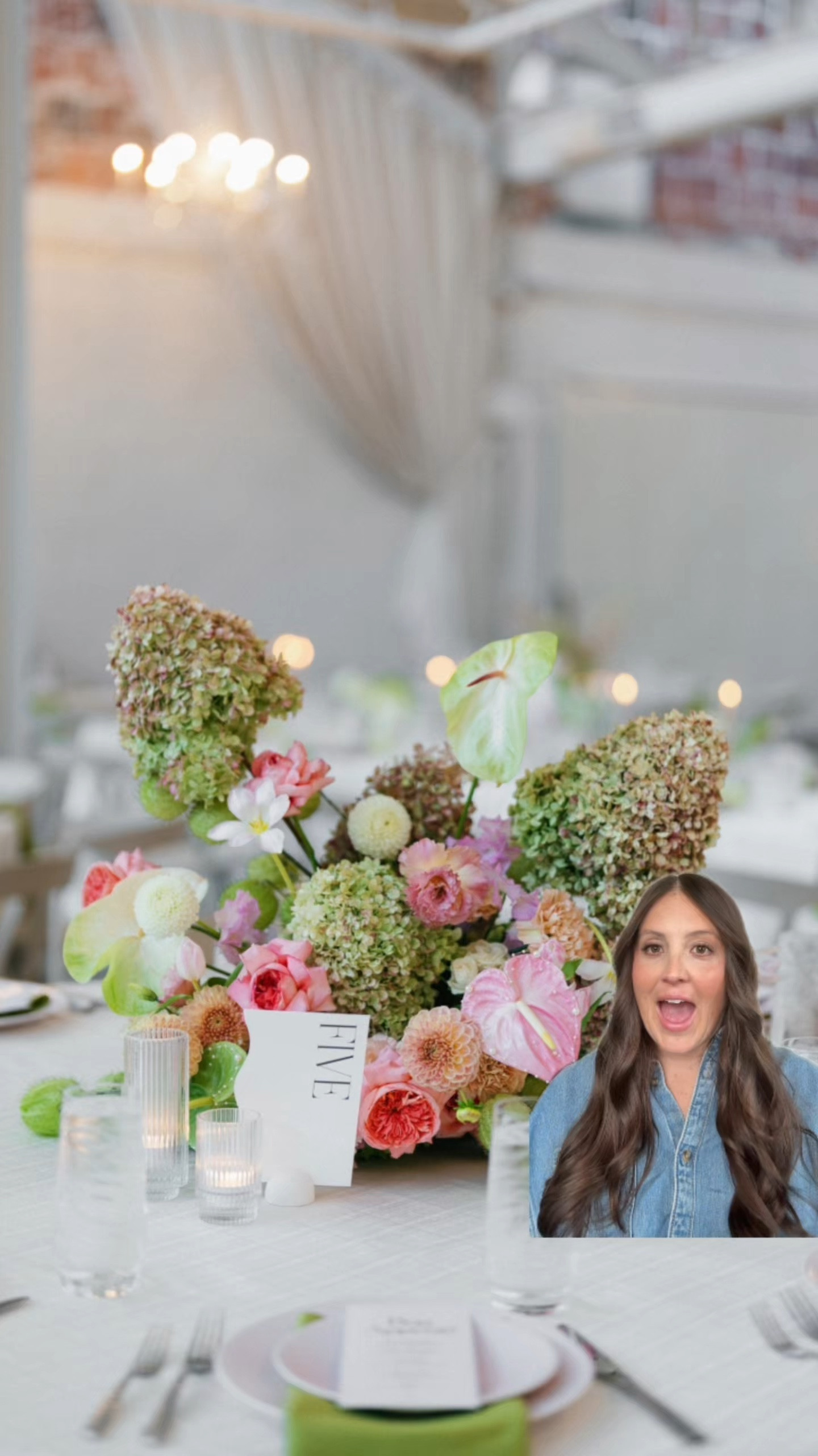 Wedding reception table numbers that aren’t actually “numbers” 