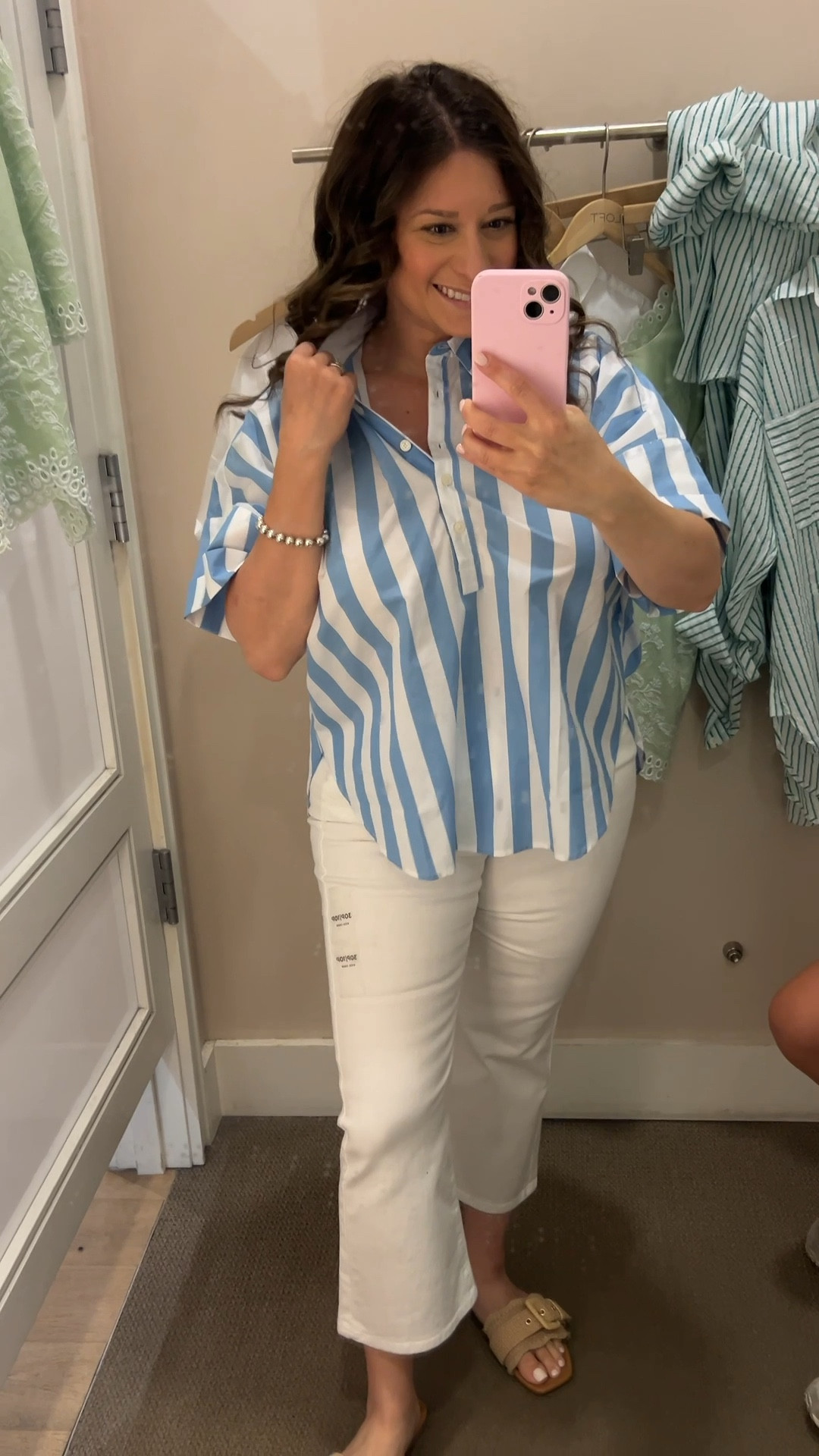 Loving this coastal granddaughter look! So chic and easy! (And on sale!)

Sized down to a small in the blouse (it is oversized!)
Sized up one in the denim wearing a 30 petite 

#LTKPetite #LTKSaleAlert #LTKMidsize