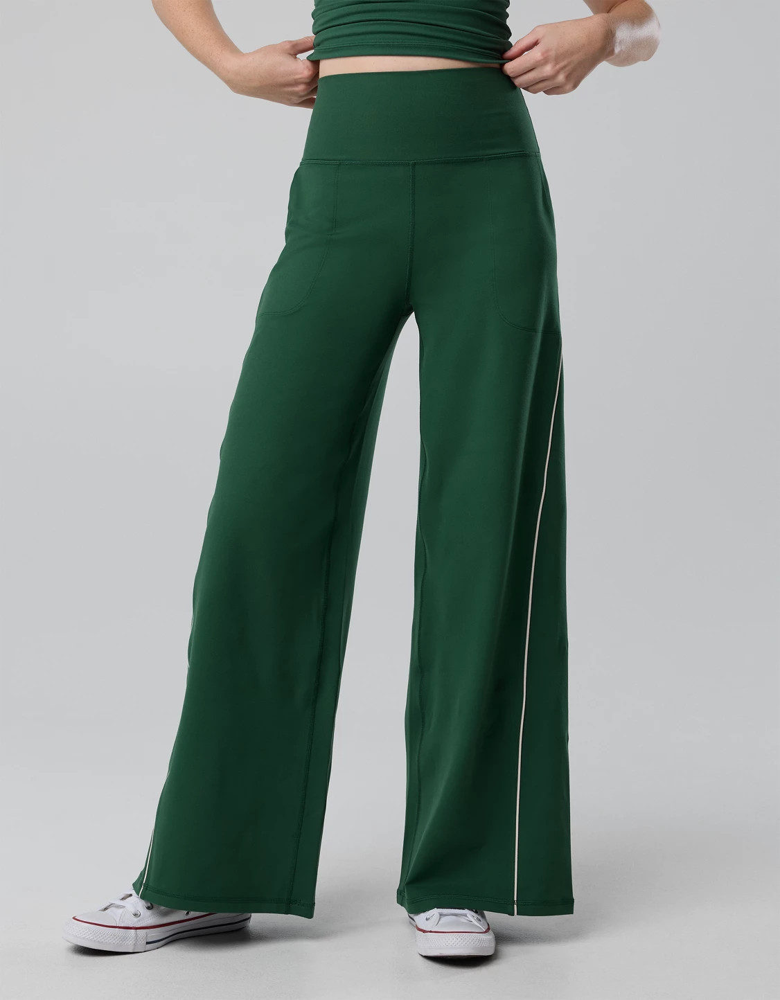 OFFLINE By Aerie The Hugger Piping Wide Leg Pant | Aerie