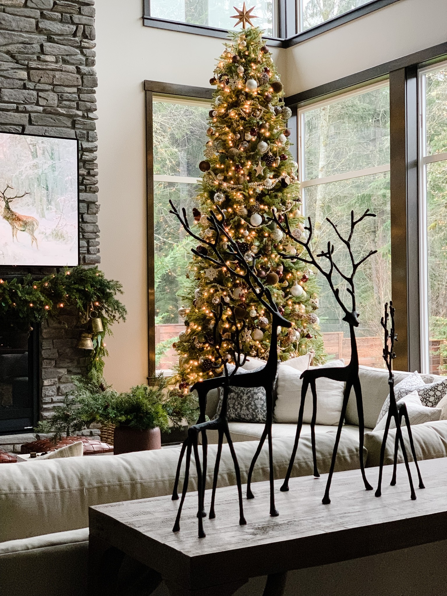 reindeer, Christmas, holiday, traditional, decorations, decoration, decor, home, Christmas tree, ornament, console table, living room, bedroom, dining room, entryway, kitchen, garland, cozy, deer, black, seasonal

#LTKhome #LTKSeasonal #LTKHoliday