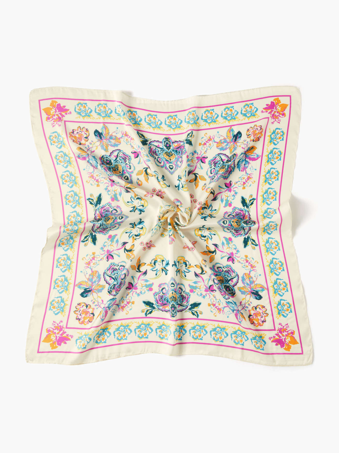 COLORFUL FLORAL SQUARE HEADSCARF For Vacation | Cider