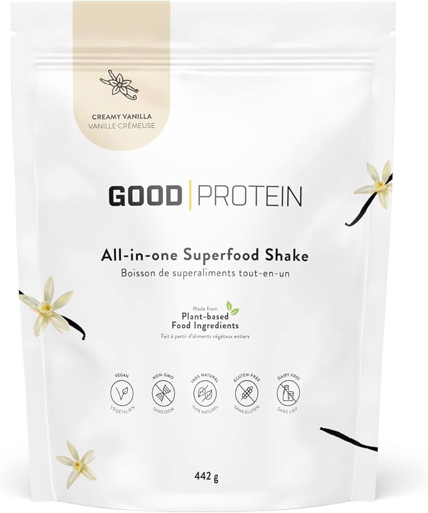 Good Protein Vegan Plant-based Protein Powder (Creamy Vanilla, 442g) 100% Natural, Non-GMO, Dairy... | Amazon (CA)