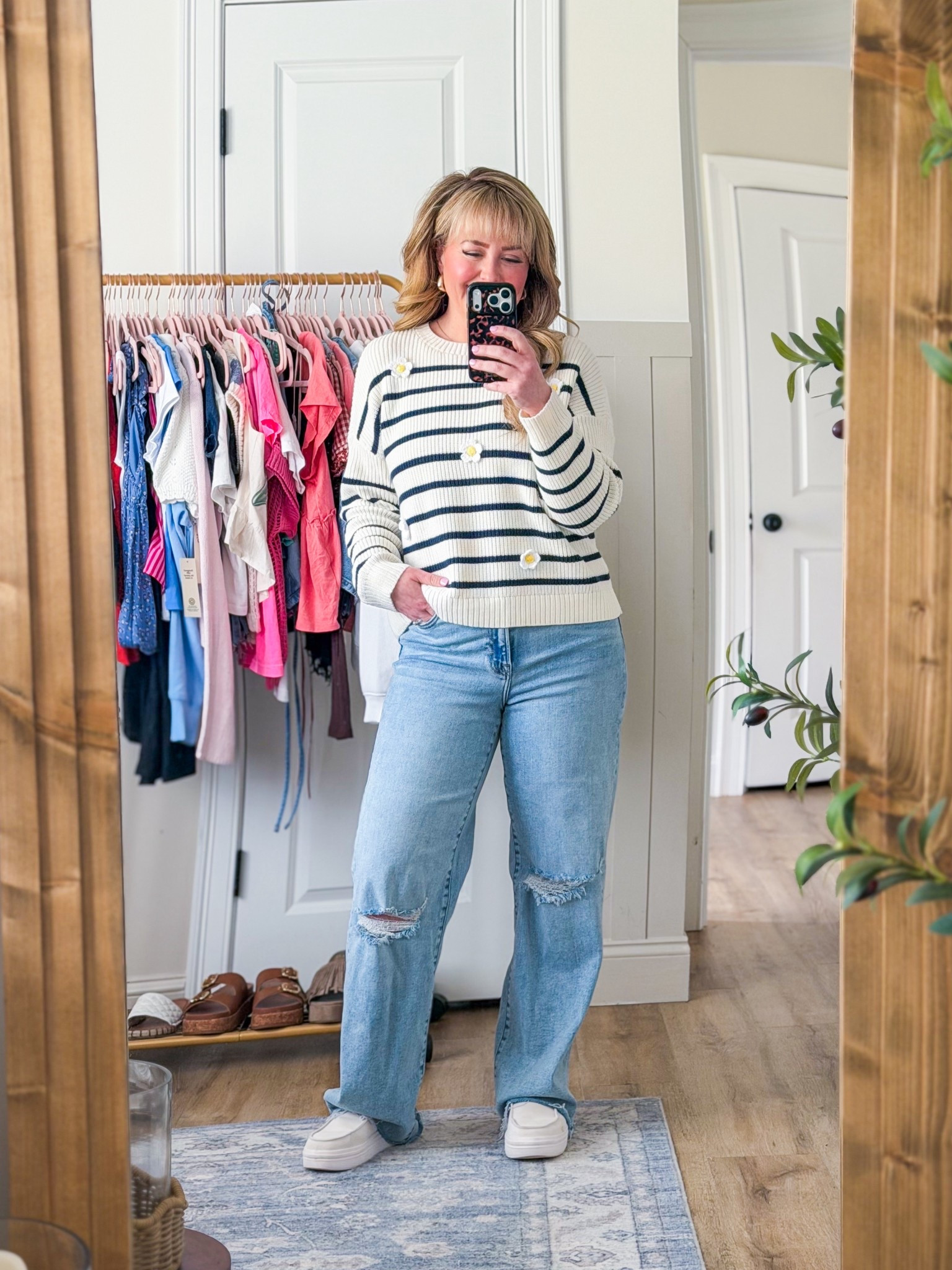 Don’t snooze in the little girl section at Walmart! 👀🌼 This sweater is adorable and so comfortable. I’m wearing the XL and it fits perfectly! And these stretchy jeans from VICI are IT! ❤️

@walmartfashion @walmart @VICI 

#LTKMidsize #LTKdayinmylife #LTKootd
