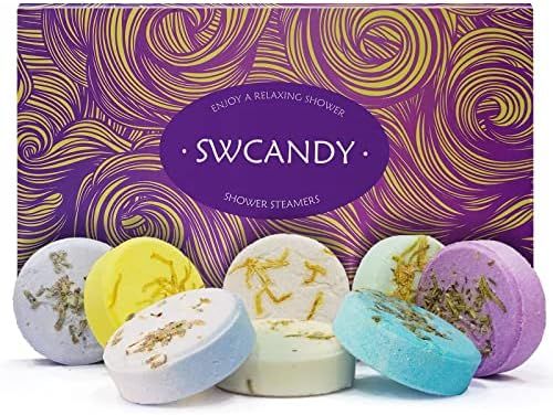 Amazon.com: Aromatherapy Shower Steamers Christmas Gifts Set Lavender - Swcandy 8 Pcs Bath Bombs ... | Amazon (US)